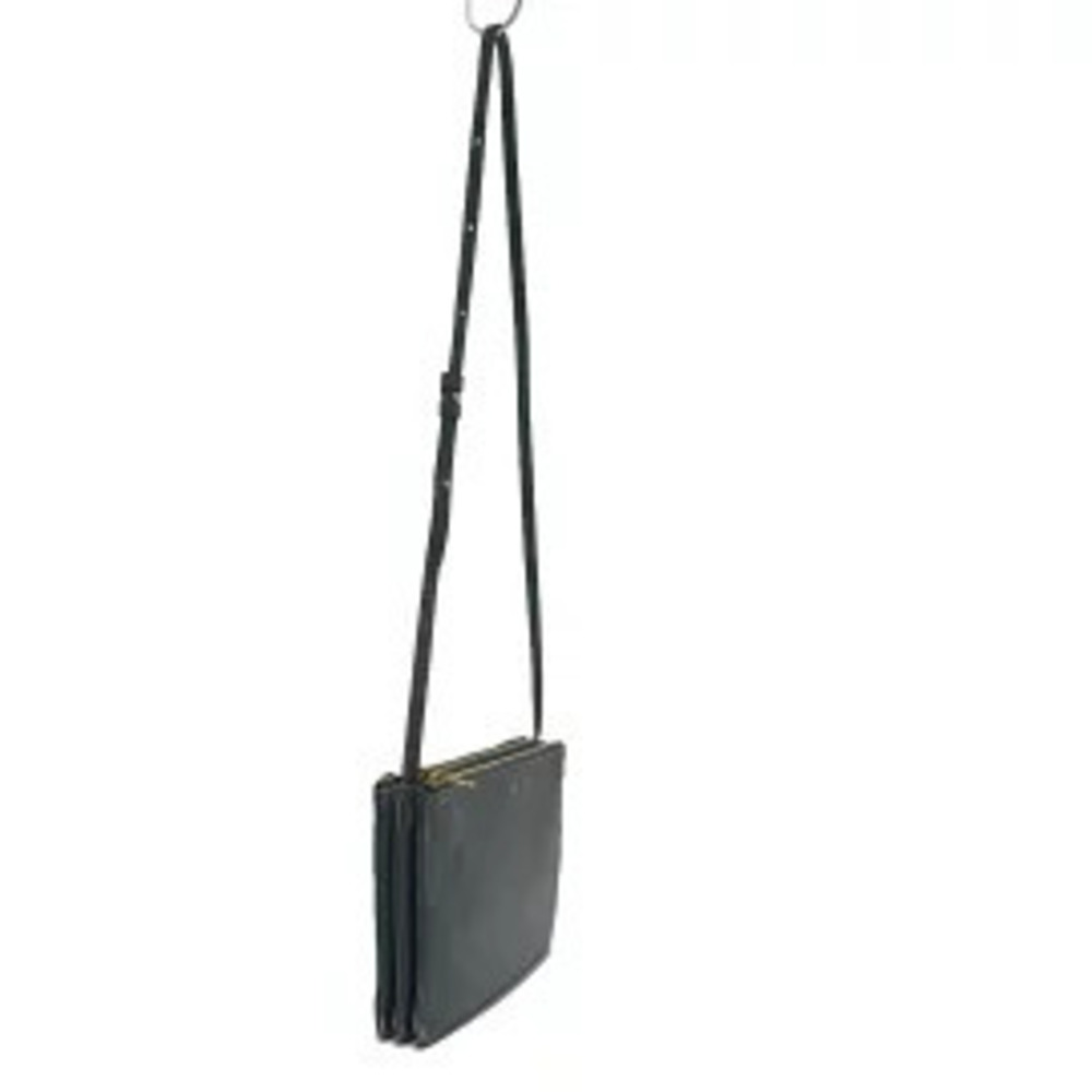 Celine Trio Shoulder Bag Gray Leather